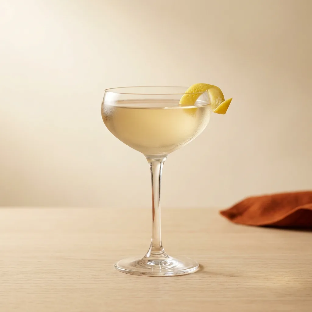 Alaska cocktail in a coupe glass