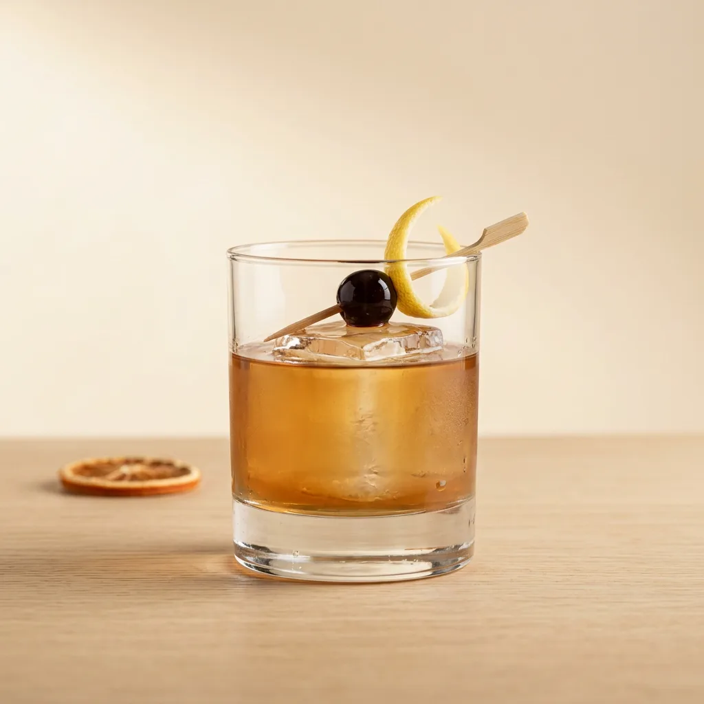 Amaretto Sour cocktail in a rocks glass