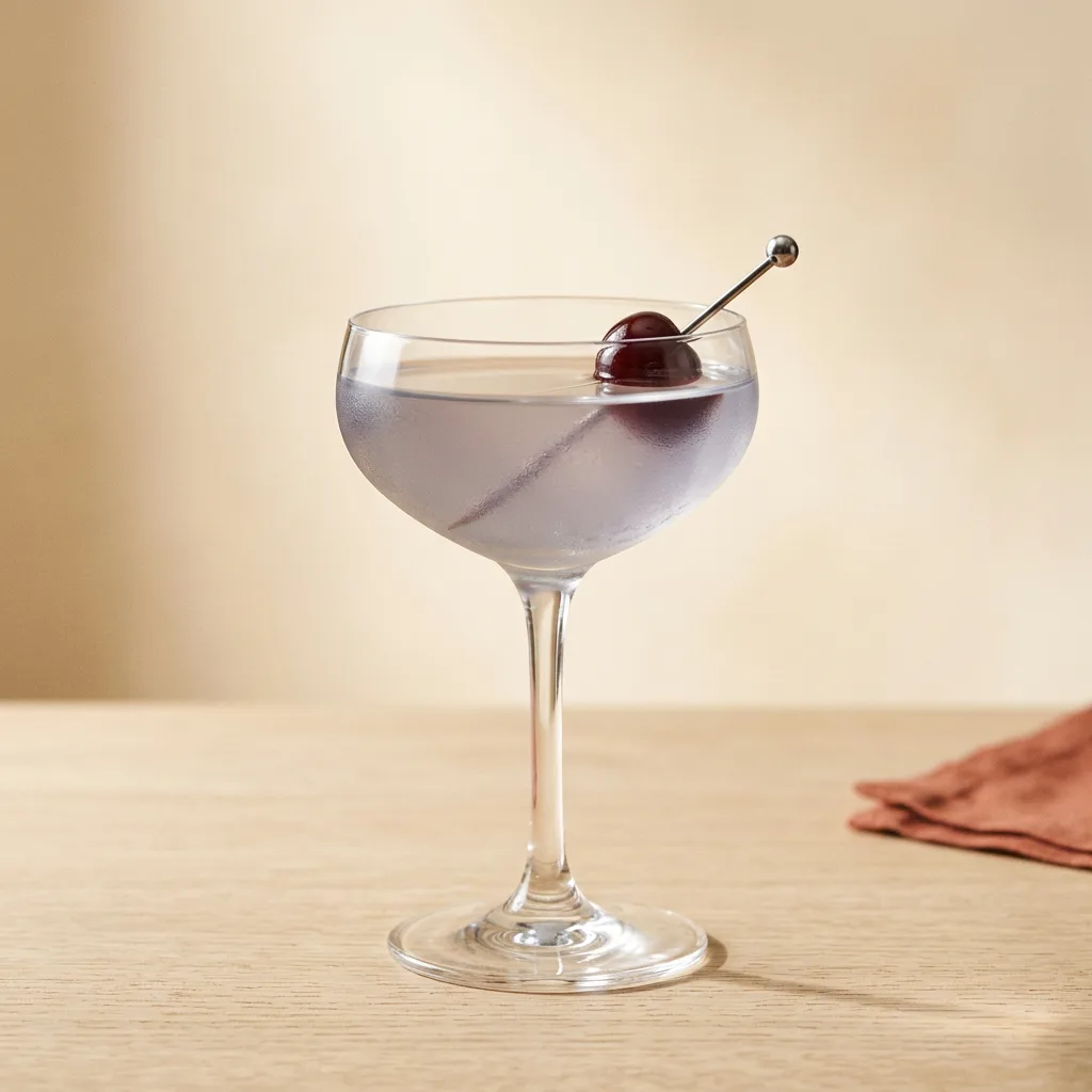Aviation cocktail in a coupe glass