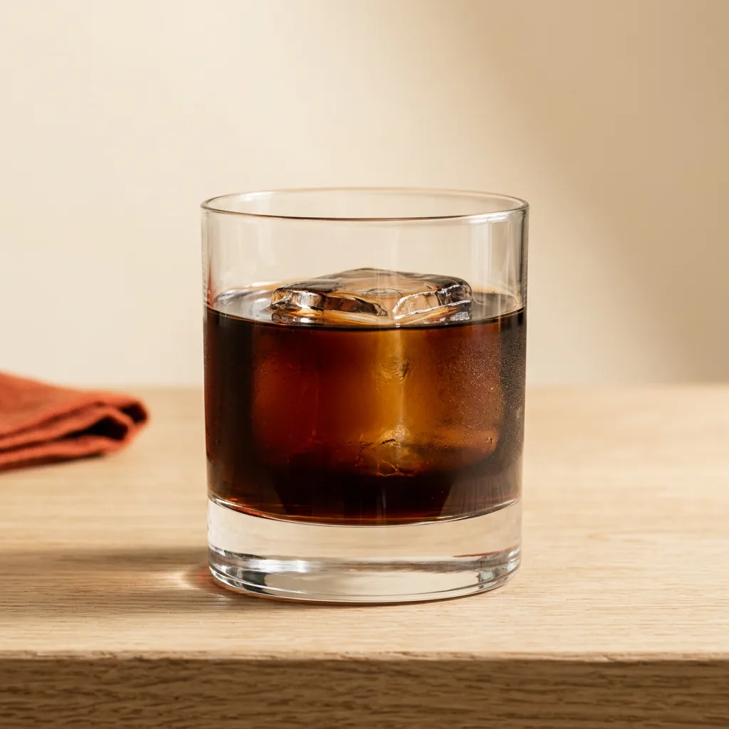 Black Russian cocktail in a rocks glass