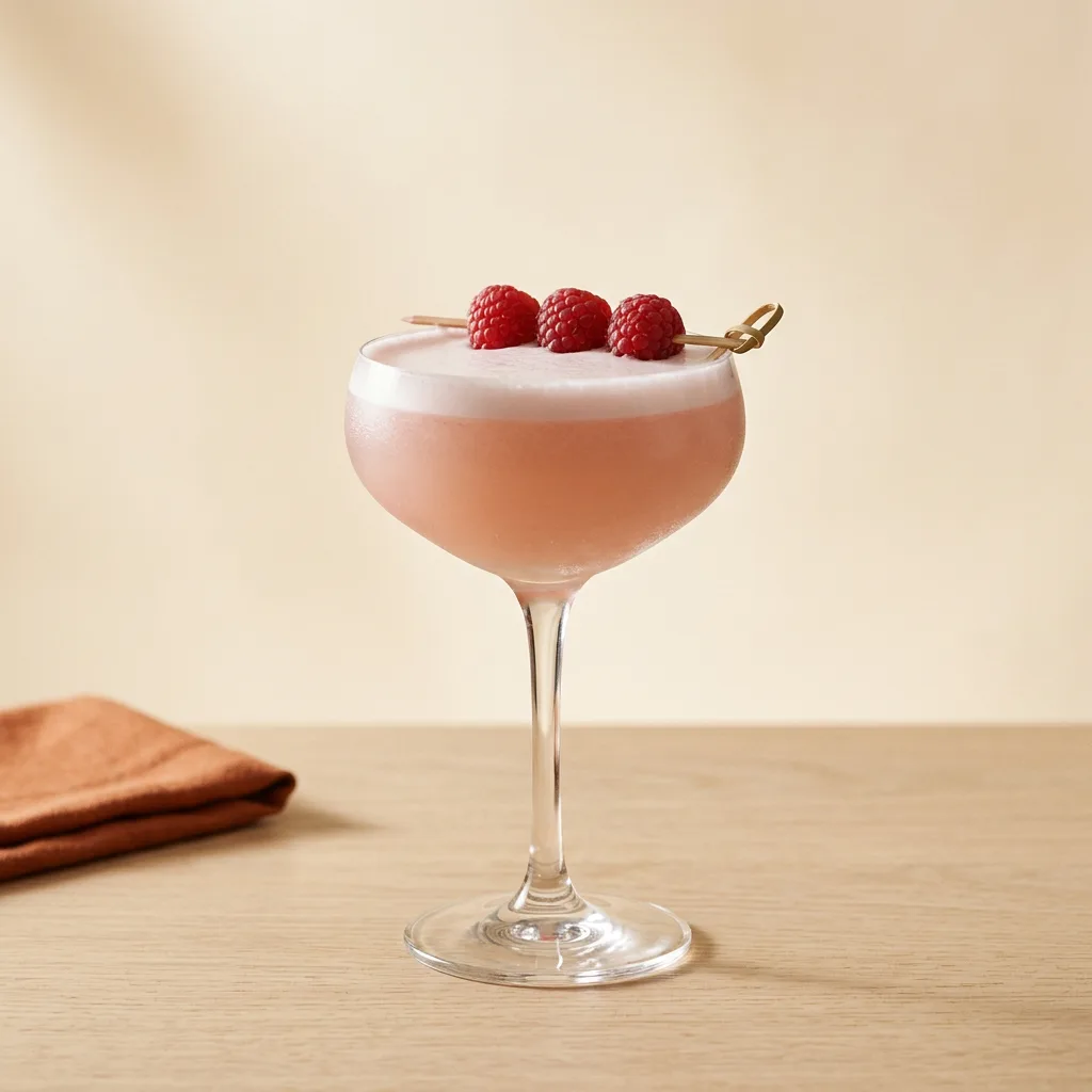 Clover Club cocktail in a coupe glass