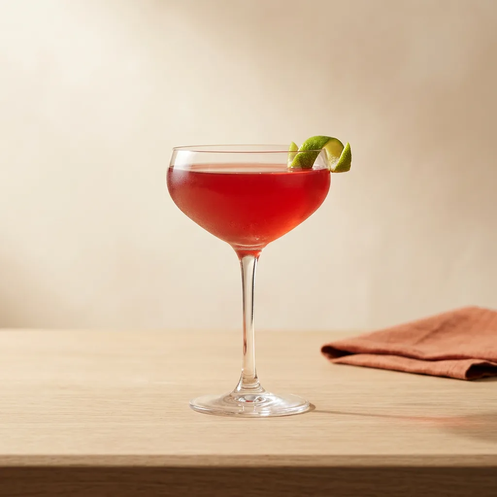 Cosmopolitan cocktail in a coupe glass