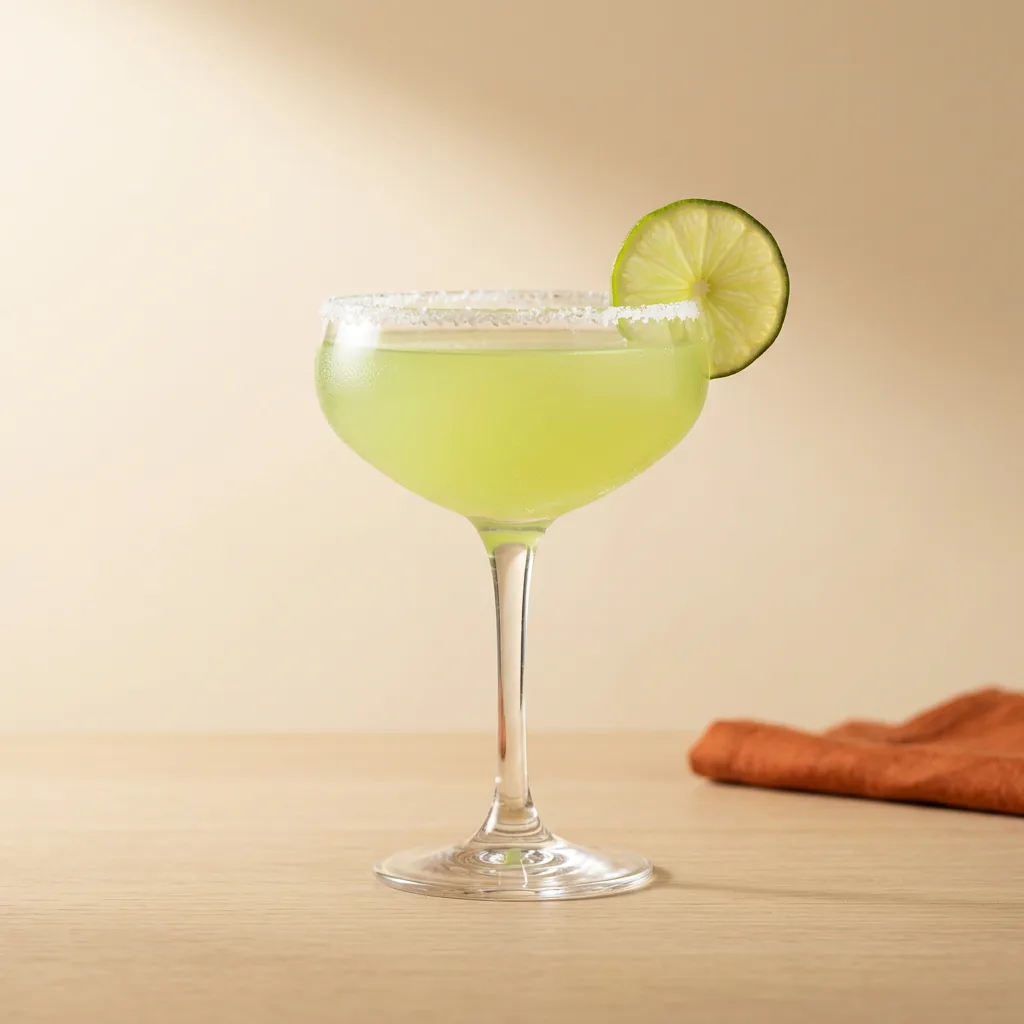 Frozen Margarita cocktail in a coupe glass