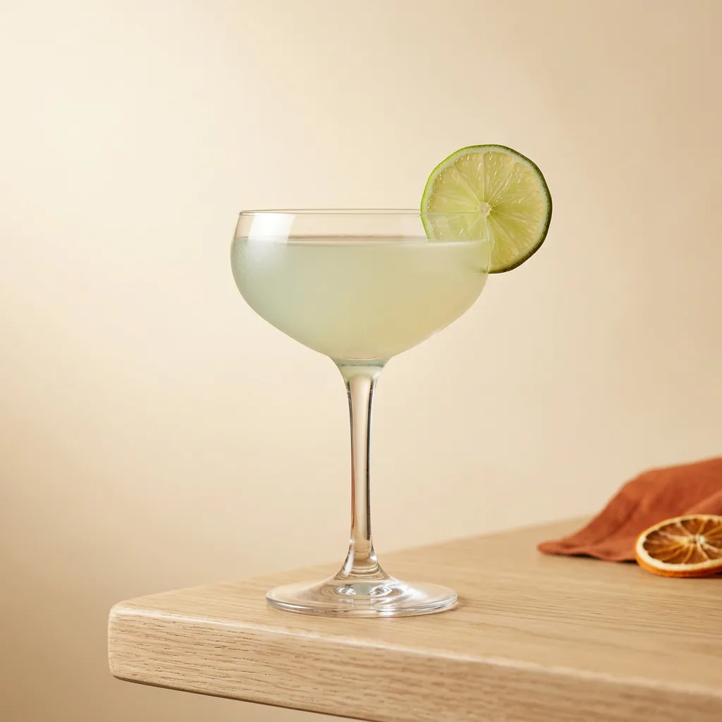 Gimlet cocktail in a coupe glass