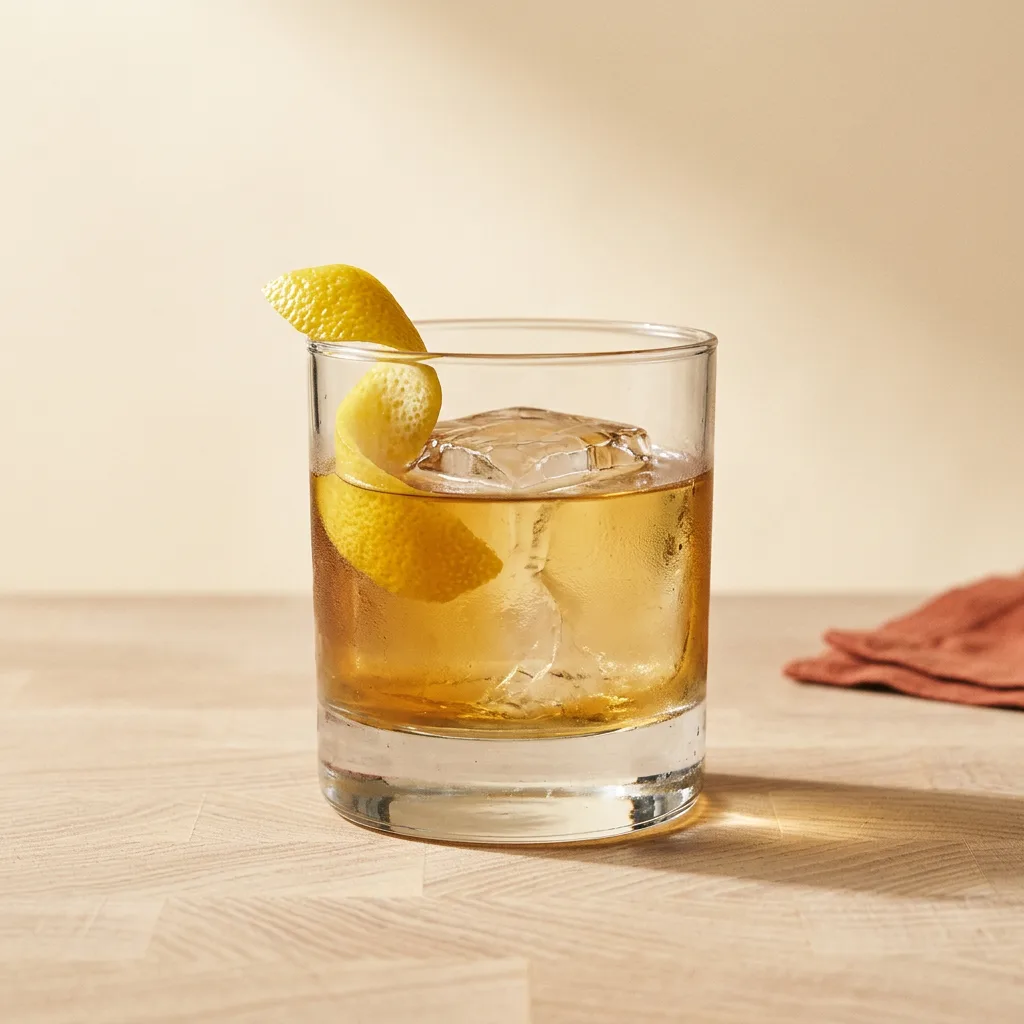 Gold Rush cocktail in a rocks glass
