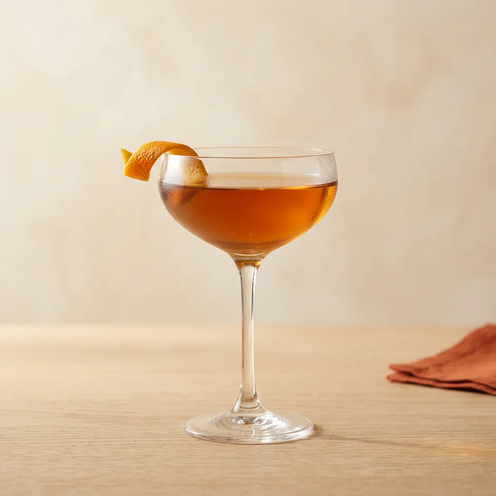 Hanky Panky cocktail in a coupe glass