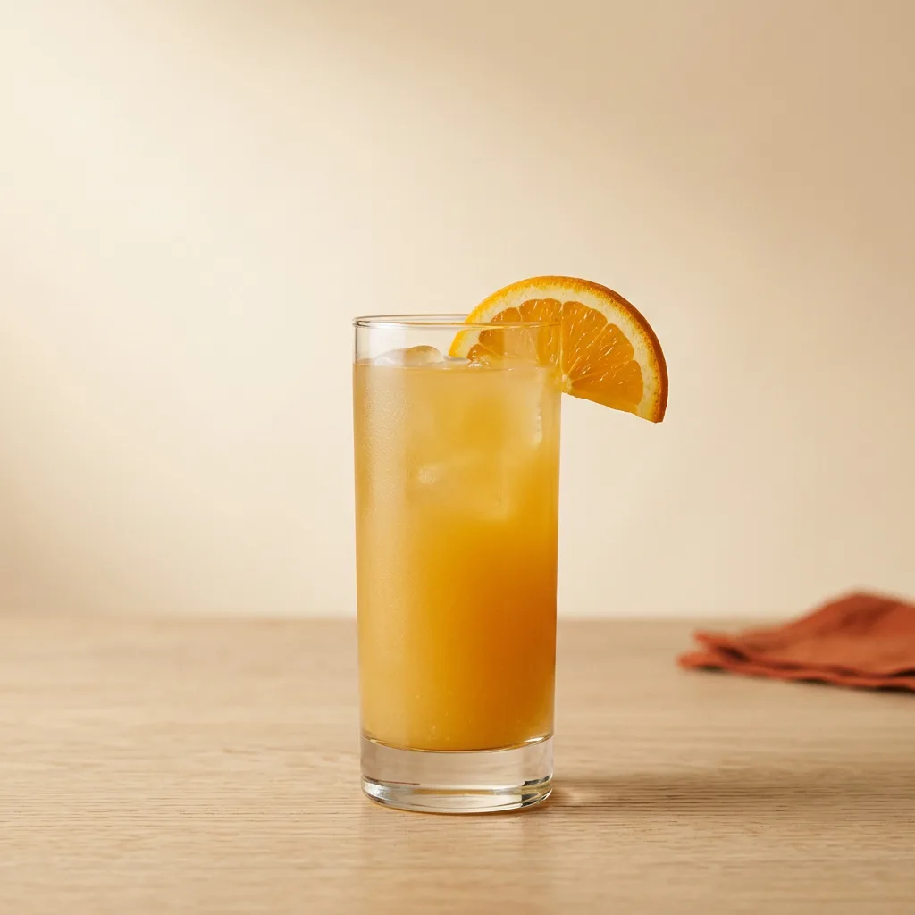 Harvey Wallbanger cocktail in a highball glass