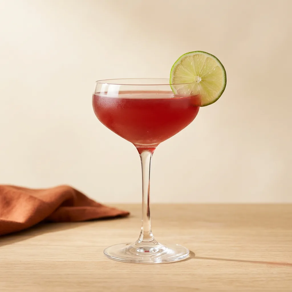 Jack Rose cocktail in a coupe glass