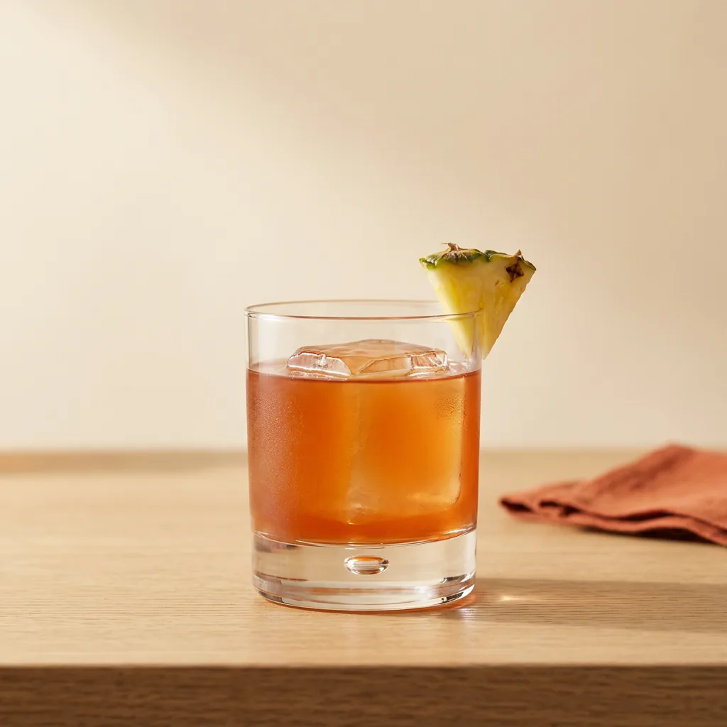 Jungle Bird cocktail in a rocks glass