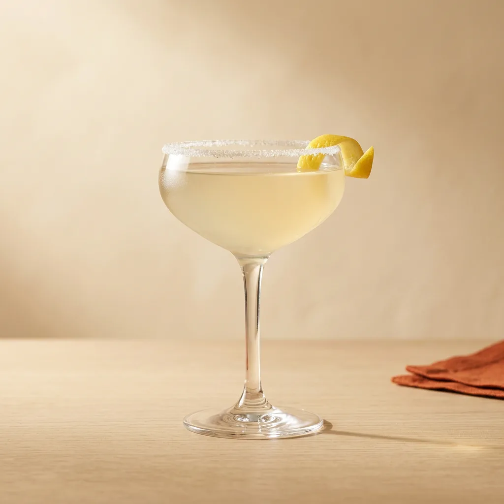 Lemon Drop Martini cocktail in a coupe glass