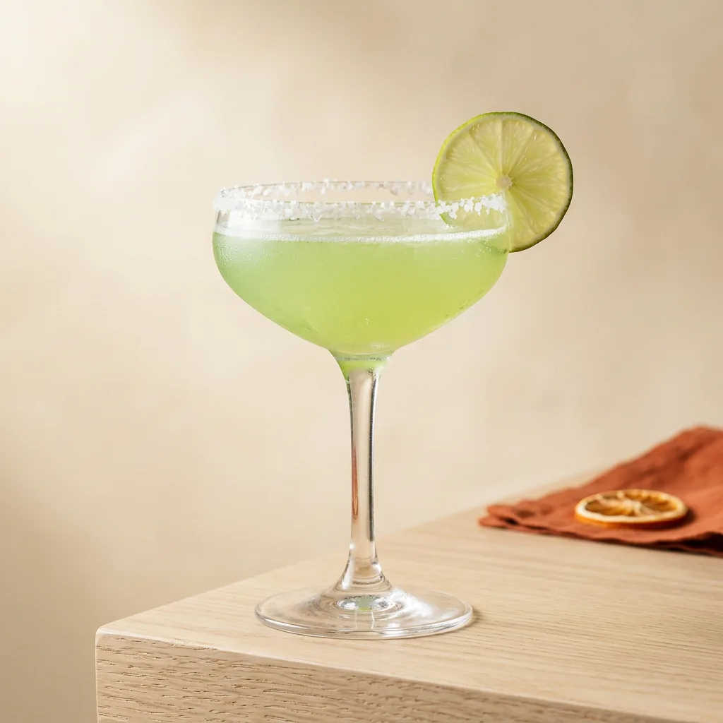 Margarita cocktail in a coupe glass