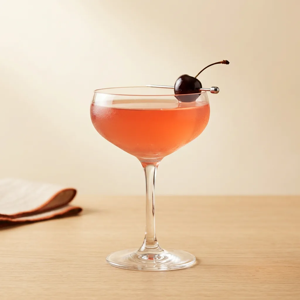 Mary Pickford cocktail in a coupe glass