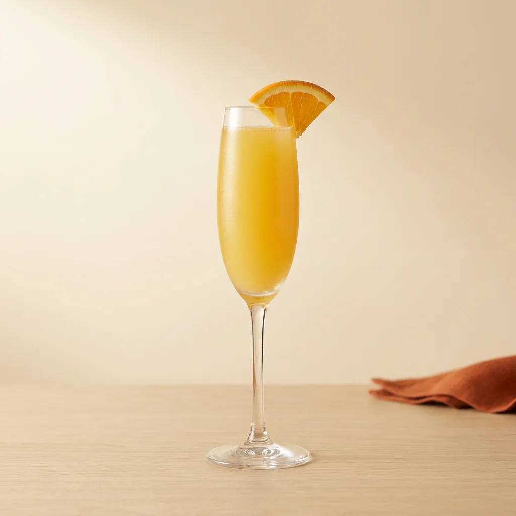 Mimosa cocktail in a flute glass