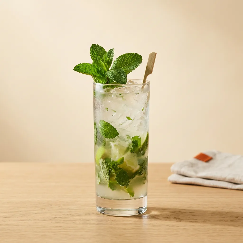 Mojito cocktail in a highball glass