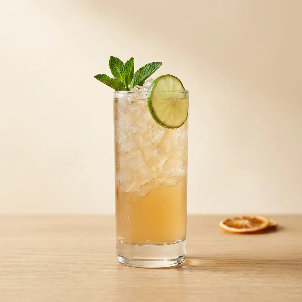 Moscow Mule cocktail in a copper mug glass