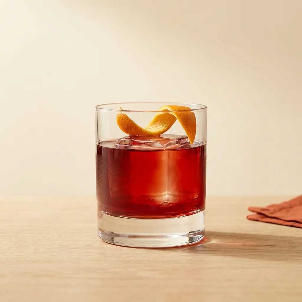 Negroni cocktail in a rocks glass