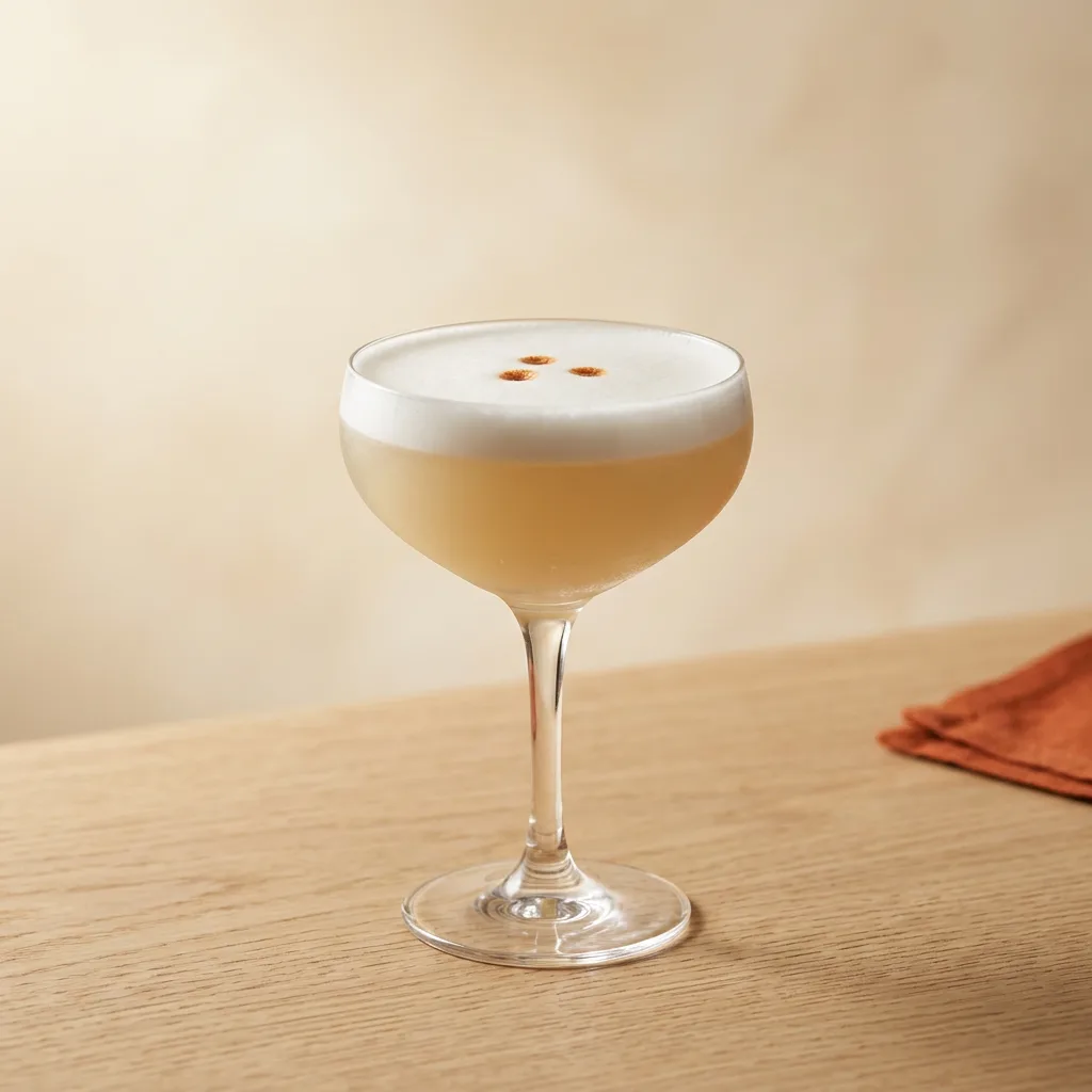 Pisco Sour cocktail in a coupe glass