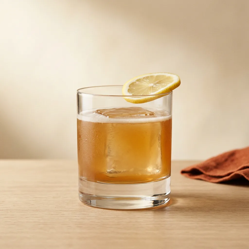 Rum Sour cocktail in a rocks glass