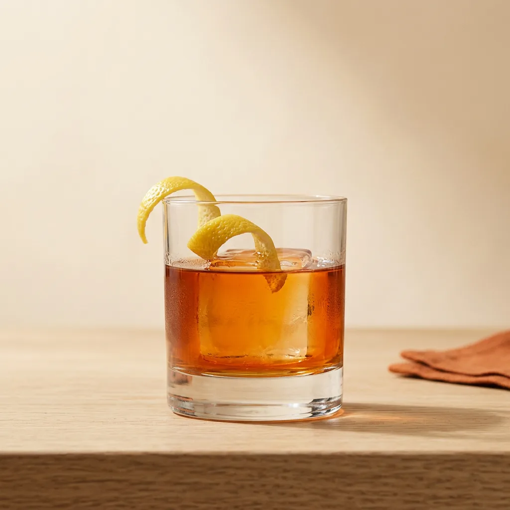 Sazerac cocktail in a rocks glass