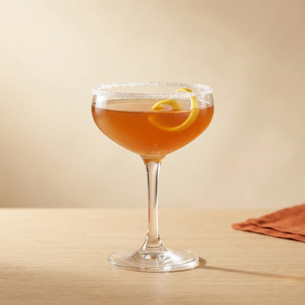 Sidecar cocktail in a coupe glass