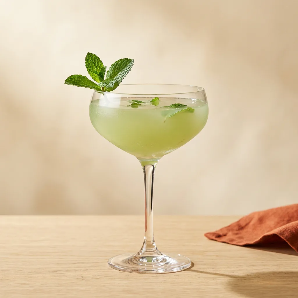 Southside cocktail in a coupe glass