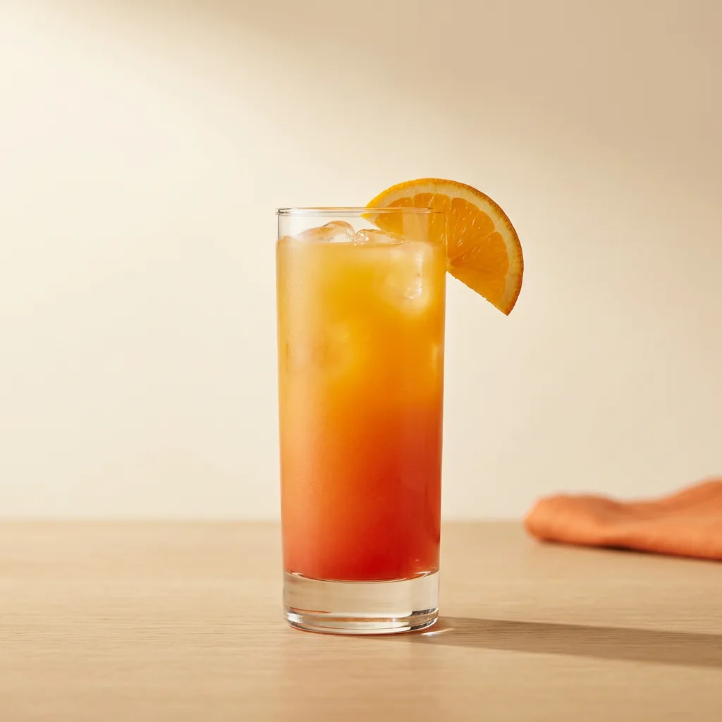 Tequila Sunrise cocktail in a highball glass