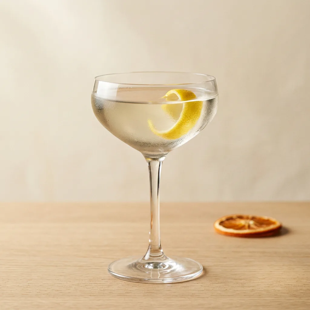 Vesper cocktail in a coupe glass